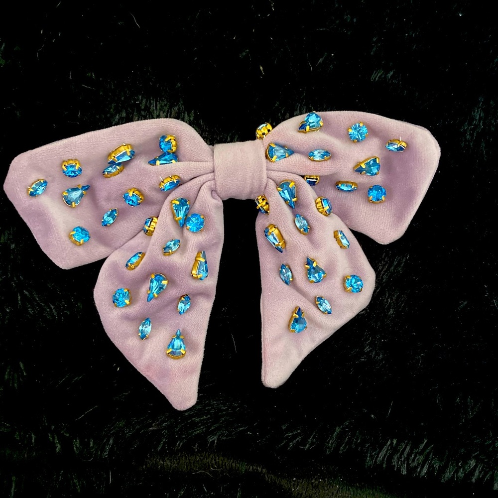WEEKEND 50% OFF SALE!!! 
Lele Sadoughi Lilac Ocean Blue Candied Jewel Bow!